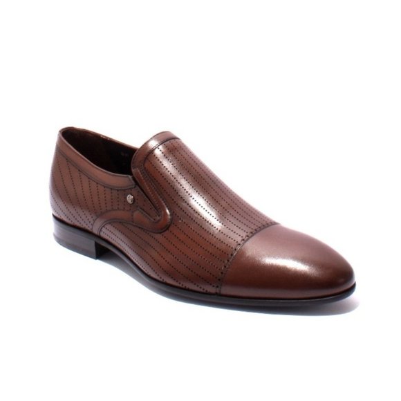 ROBERTO SERPENTINI 20942a Brown Laser Cut Leather Classic...